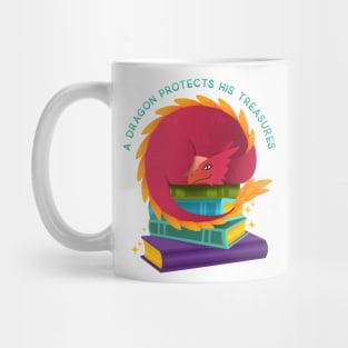 A Dragon Protects His Treasures (books) Mug